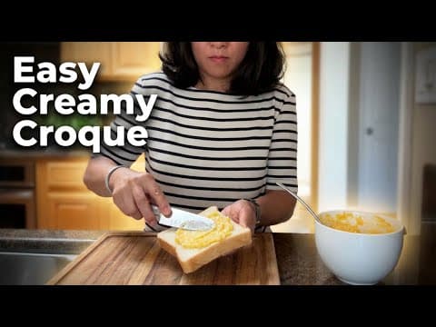 Simplest, creamiest croque monsieur