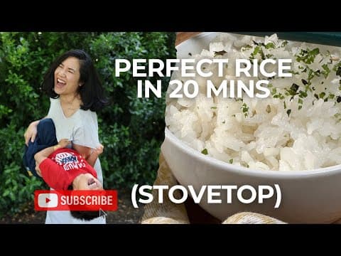 PERFECT RICE IN 20 MINS. STOVETOP METHOD.